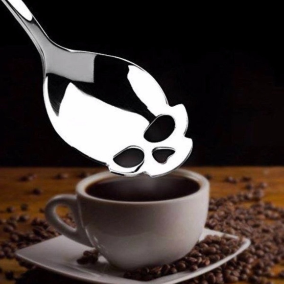 ๐ธ 4PC SKULL SPOONS SKELETON GOTHIC SUS 304 BUNDLE SET GOTH COLLECTORS KITCHEN - Picture 9 of 15